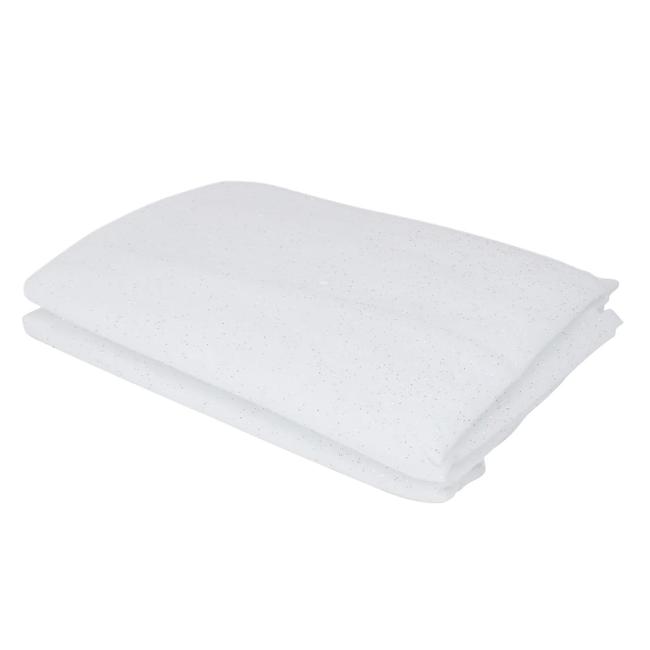 White Glittered Soft Plush Buffalo Artificial Christmas Snow Drape